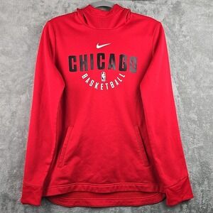 Nike NBA Chicago Bulls Dri-FIT Pullover Hoodie Center Swoosh Basketball Women XL
